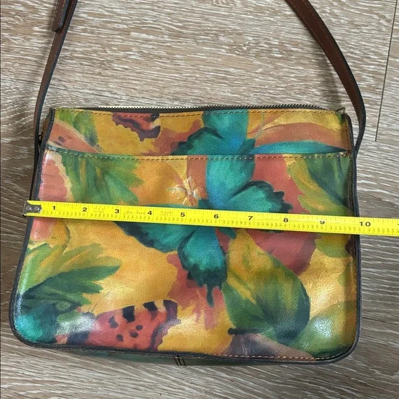 New! Patricia Nash watercolor butterfly Vallata crossbody bag, genuine leather - Picture 12 of 16